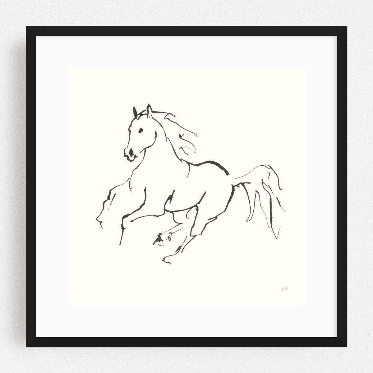 Line Horse Iii Drawing Animals Sketch Art Print Poster – Overstock