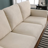 Soft Upholstered Sofa with Solid Wood Frame - 34.40 x 84.60 x 33.85