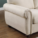 Soft Upholstered Sofa with Solid Wood Frame - 34.40 x 84.60 x 33.85