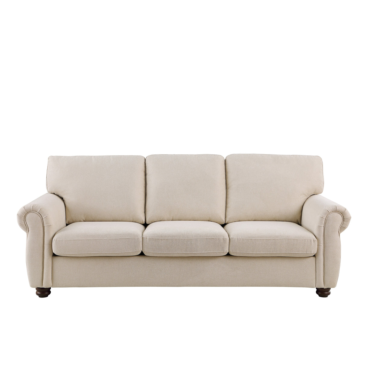 Soft Upholstered Sofa with Solid Wood Frame - 34.40 x 84.60 x 33.85