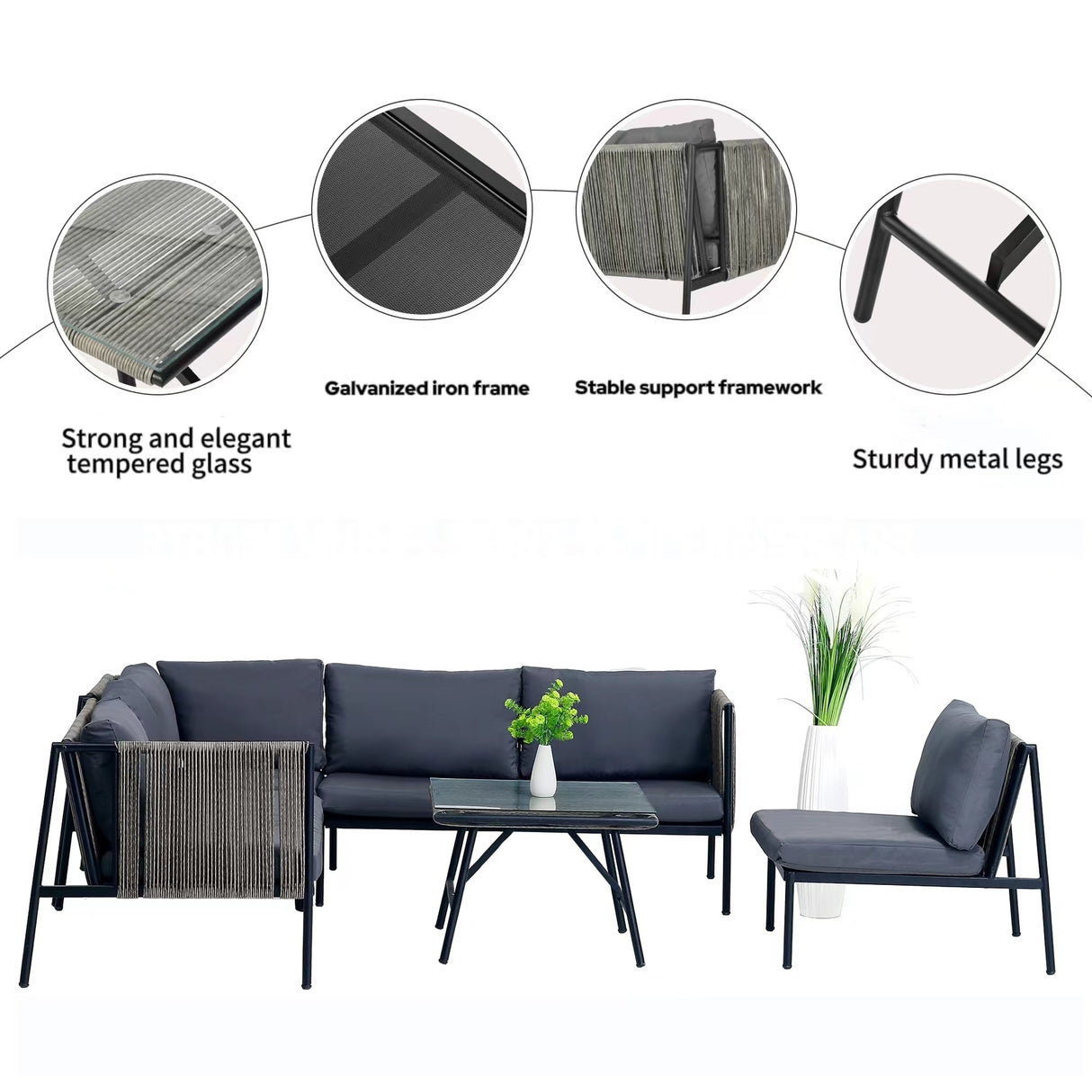 Luxury Rattan Wicker Outdoor Furniture Set Overstock