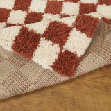 Mackie Checkered Shag Area Rug