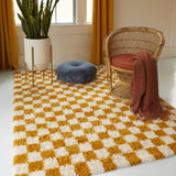 Mackie Checkered Shag Area Rug