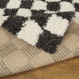 Mackie Checkered Shag Area Rug