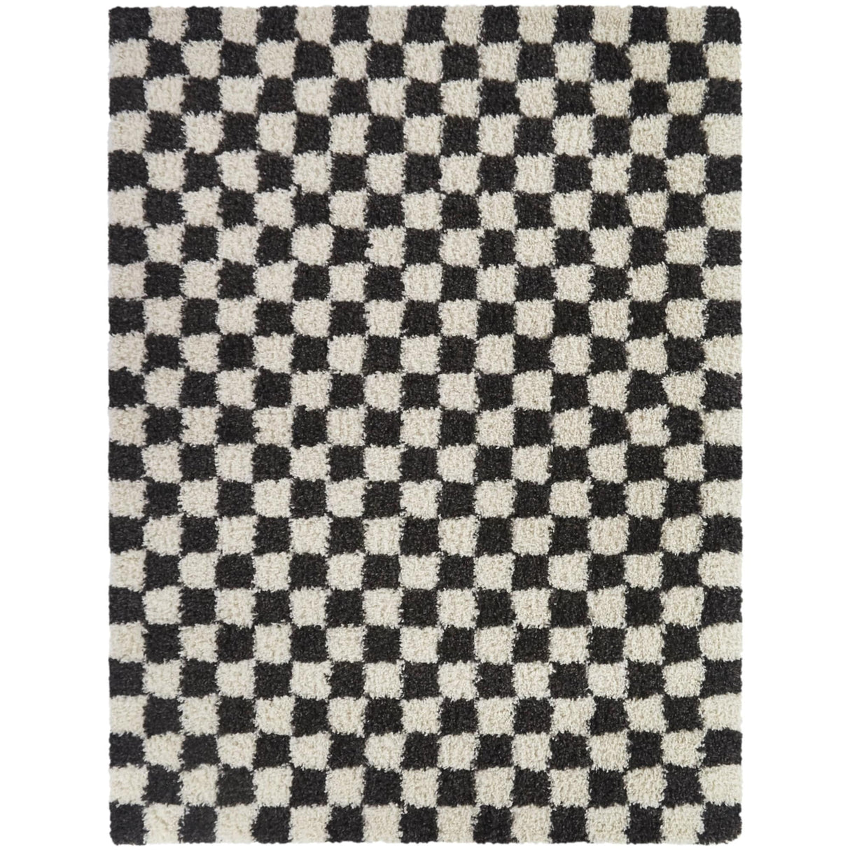Mackie Checkered Shag Area Rug