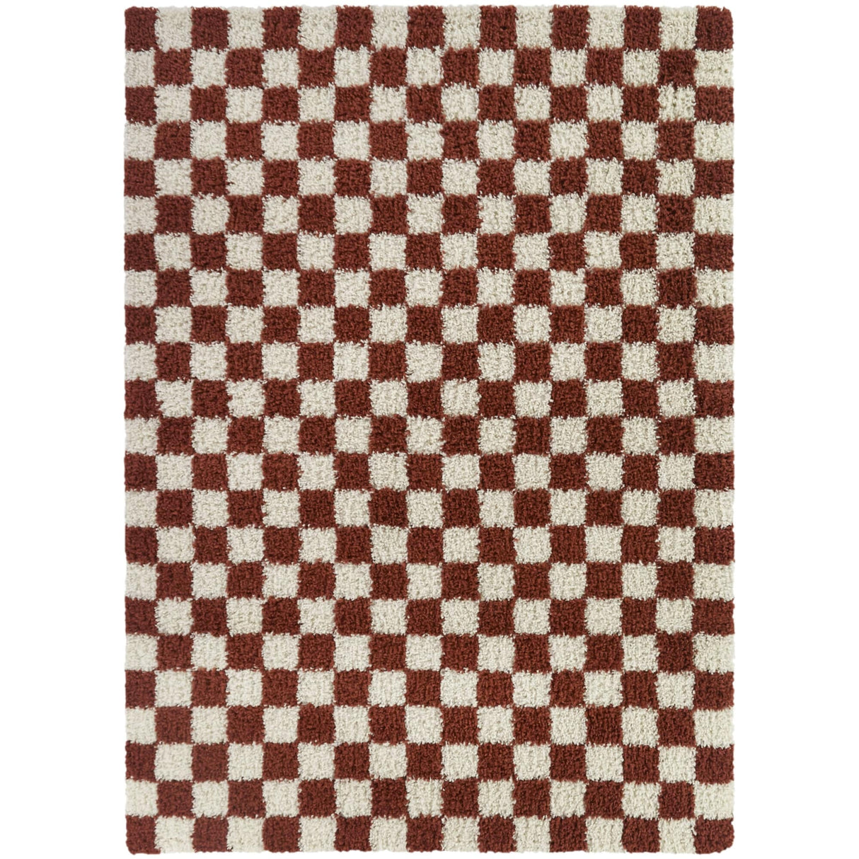 Mackie Checkered Shag Area Rug