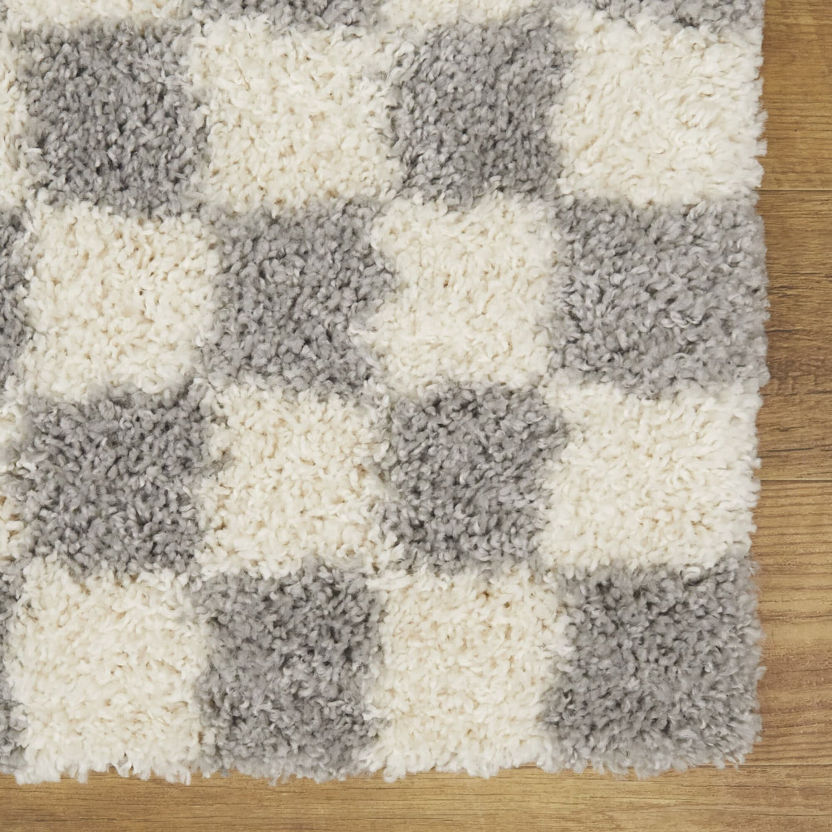 Mackie Checkered Shag Area Rug