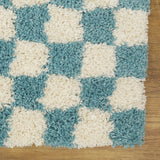 Mackie Checkered Shag Area Rug