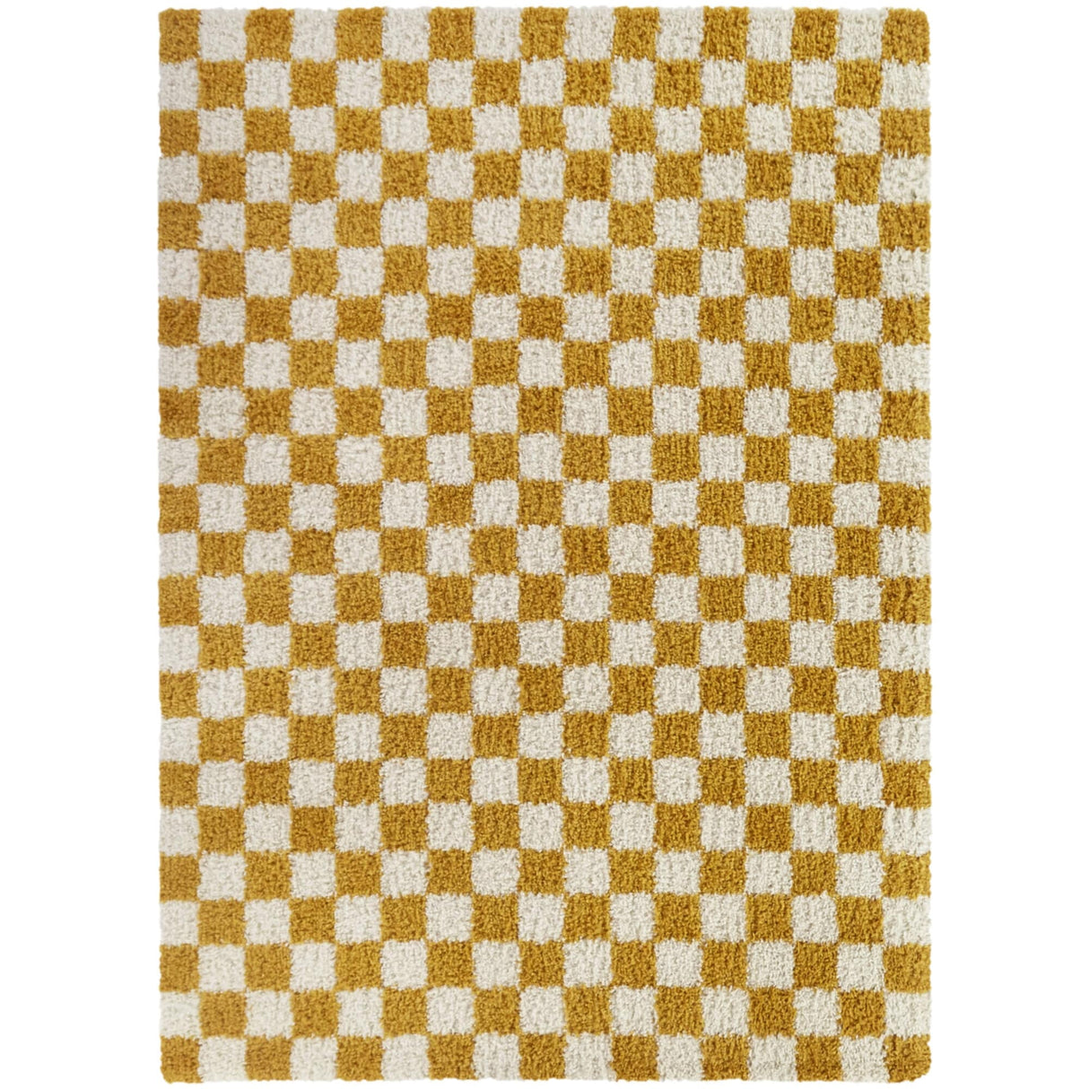 Mackie Checkered Shag Area Rug