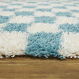 Mackie Checkered Shag Area Rug