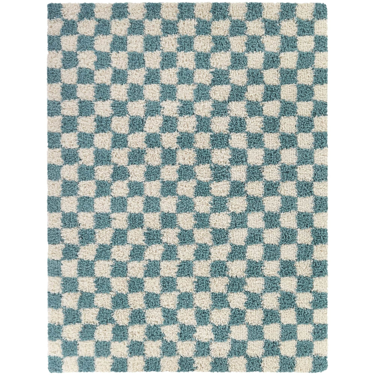 Mackie Checkered Shag Area Rug