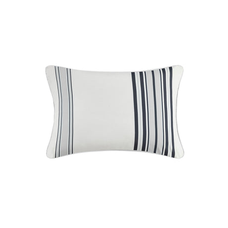 Madison Park Bolinas Printed Stripe 3M Scotchgard Outdoor Oblong Pillow - 14x20"