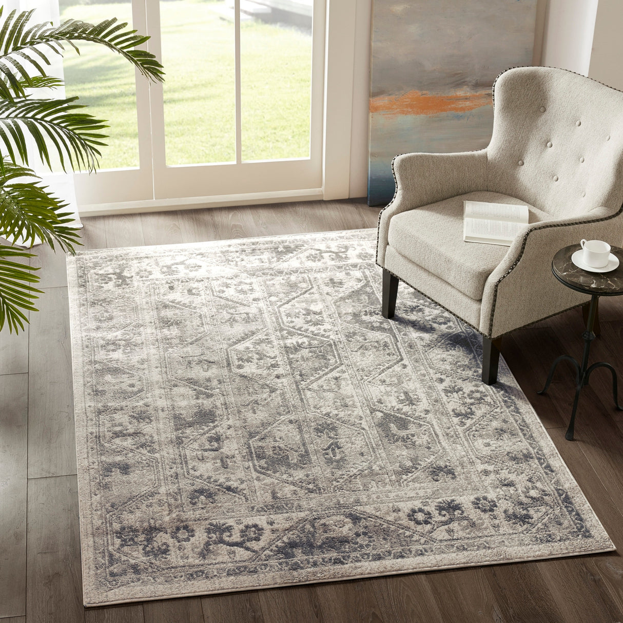 Madison Park Mila Tiled Border Area Rug