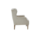 Martha Stewart Malcom Taupe Wing Back Accent Chair