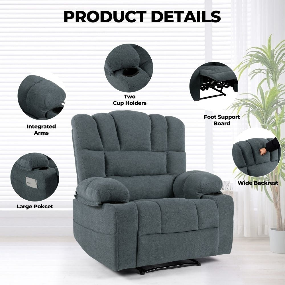 Massage Recliner Chair Sofa with Heating Vibration – Overstock