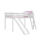 Max and Lily Twin Size Low Loft with Slide