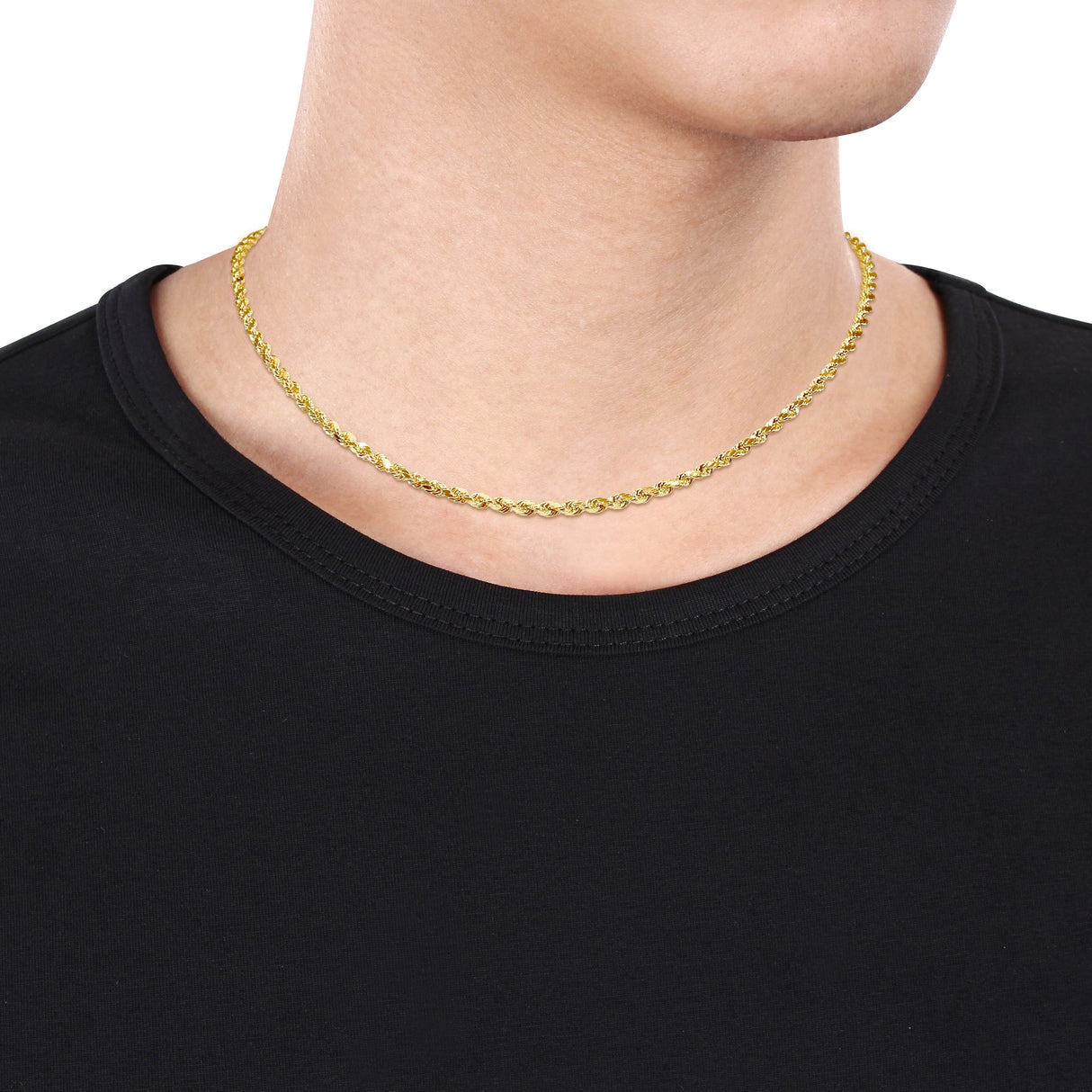 Miadora 10k Yellow Gold 16 Inch Rope Chain Necklace – Overstock