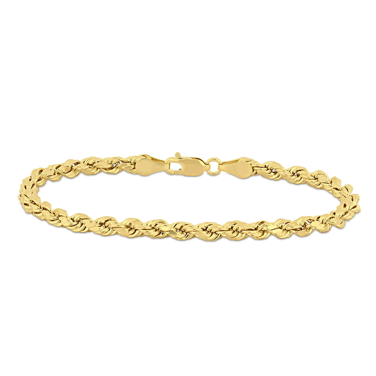Miadora 10k Yellow Gold 7.25 Inch Rope Chain Bracelet