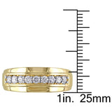 Miadora 10k Yellow Gold Men's 1/2ct TDW Diamond Wedding Band