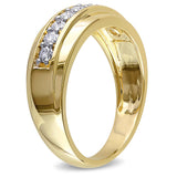 Miadora 10k Yellow Gold Men's 1/2ct TDW Diamond Wedding Band