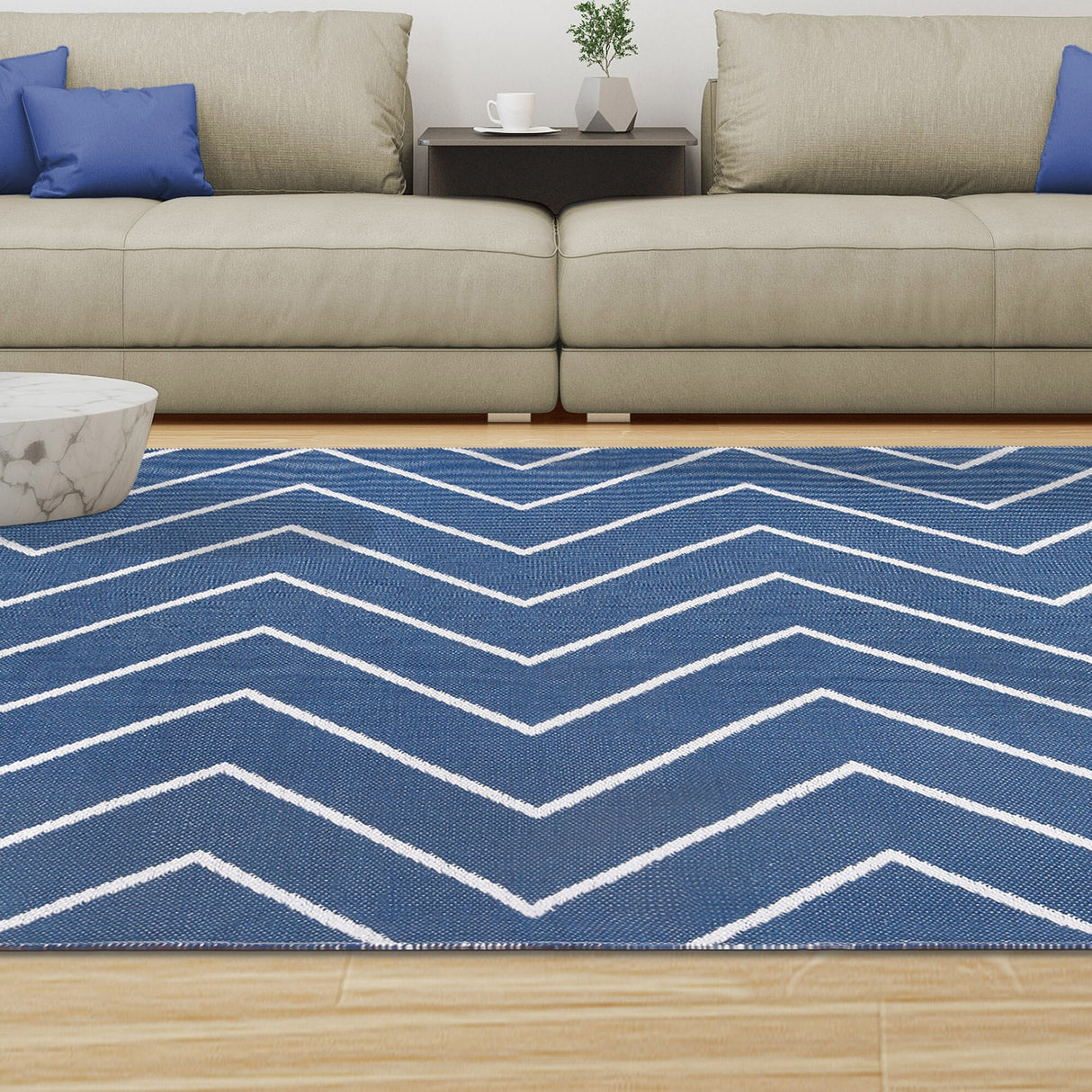 Superior Modern Chevron Zig-Zag Indoor Outdoor Area Rug