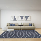 Superior Modern Chevron Zig-Zag Indoor Outdoor Area Rug