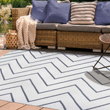 Superior Modern Chevron Zig-Zag Indoor Outdoor Area Rug