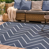 Superior Modern Chevron Zig-Zag Indoor Outdoor Area Rug