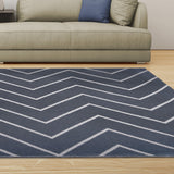 Superior Modern Chevron Zig-Zag Indoor Outdoor Area Rug