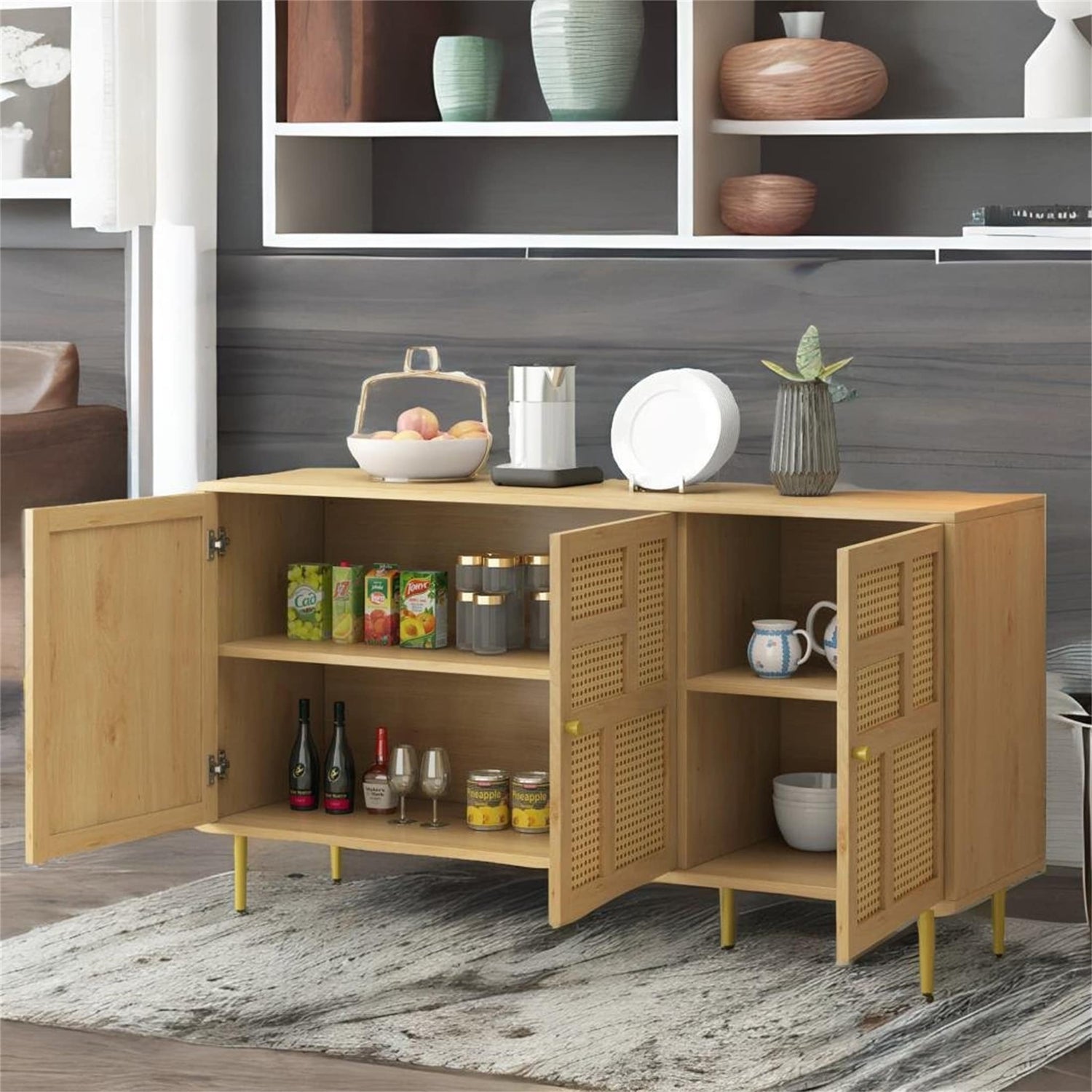 Modern Entertainment Center Console Table for Living Room – Overstock