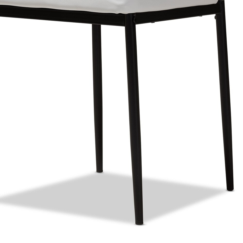 Modern Faux Leather Dining Chair 4Piece Set by Baxton Studio Overstock