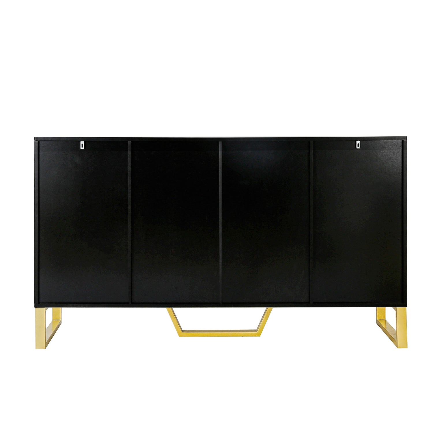 Modern sideboard with Four Doors, Metal handles & Legs and Adjustable ...