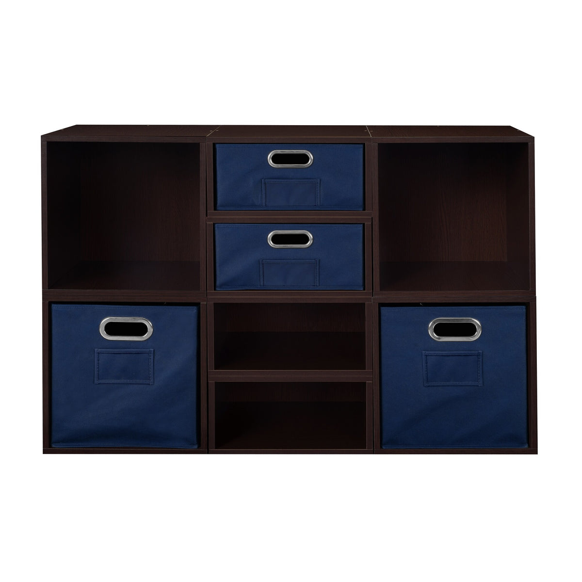 Storage File Cube Noble Connect Storage Set- 4 Full Cubes/4 Half Cubes with Foldable Sto ...