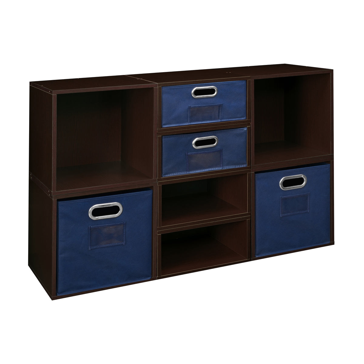 Storage File Cube Noble Connect Storage Set- 4 Full Cubes/4 Half Cubes with Foldable Sto ...