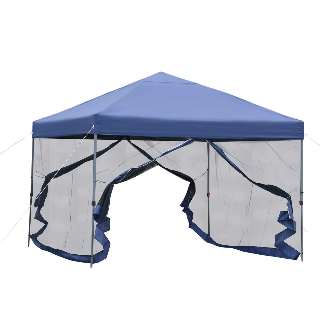 Outsunny 10' x 10' Outdoor Pop-Up Party Tent with Mesh Sidewalls