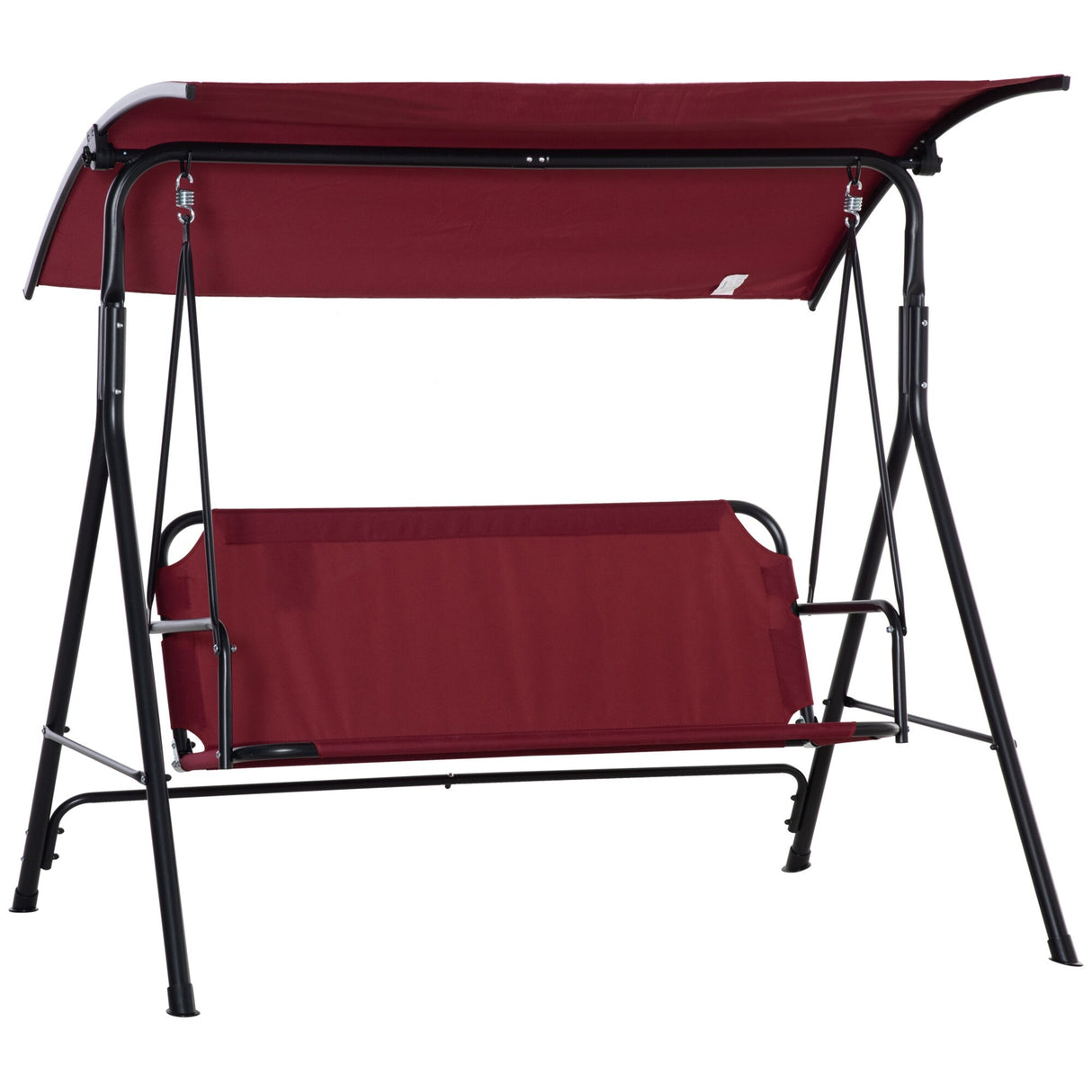 Outsunny 3-person Comfortable Porch Swing with Adjustable Tilt Canopy