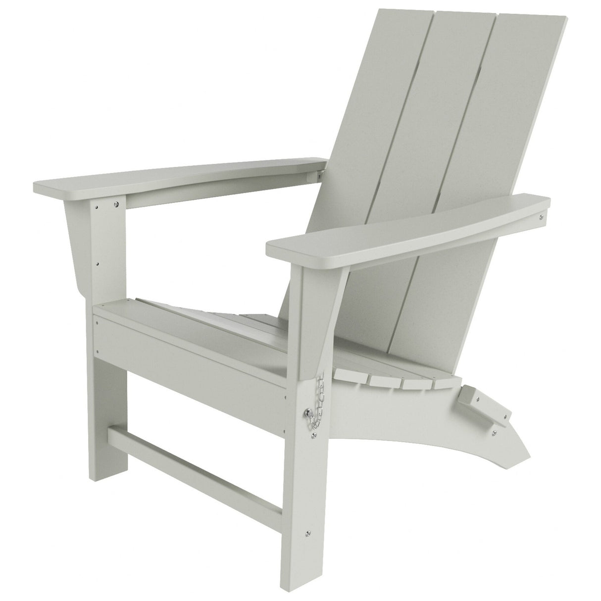 Polytrends Shoreside Modern Eco-Friendly All Weather Poly Folding Adirondack Chair