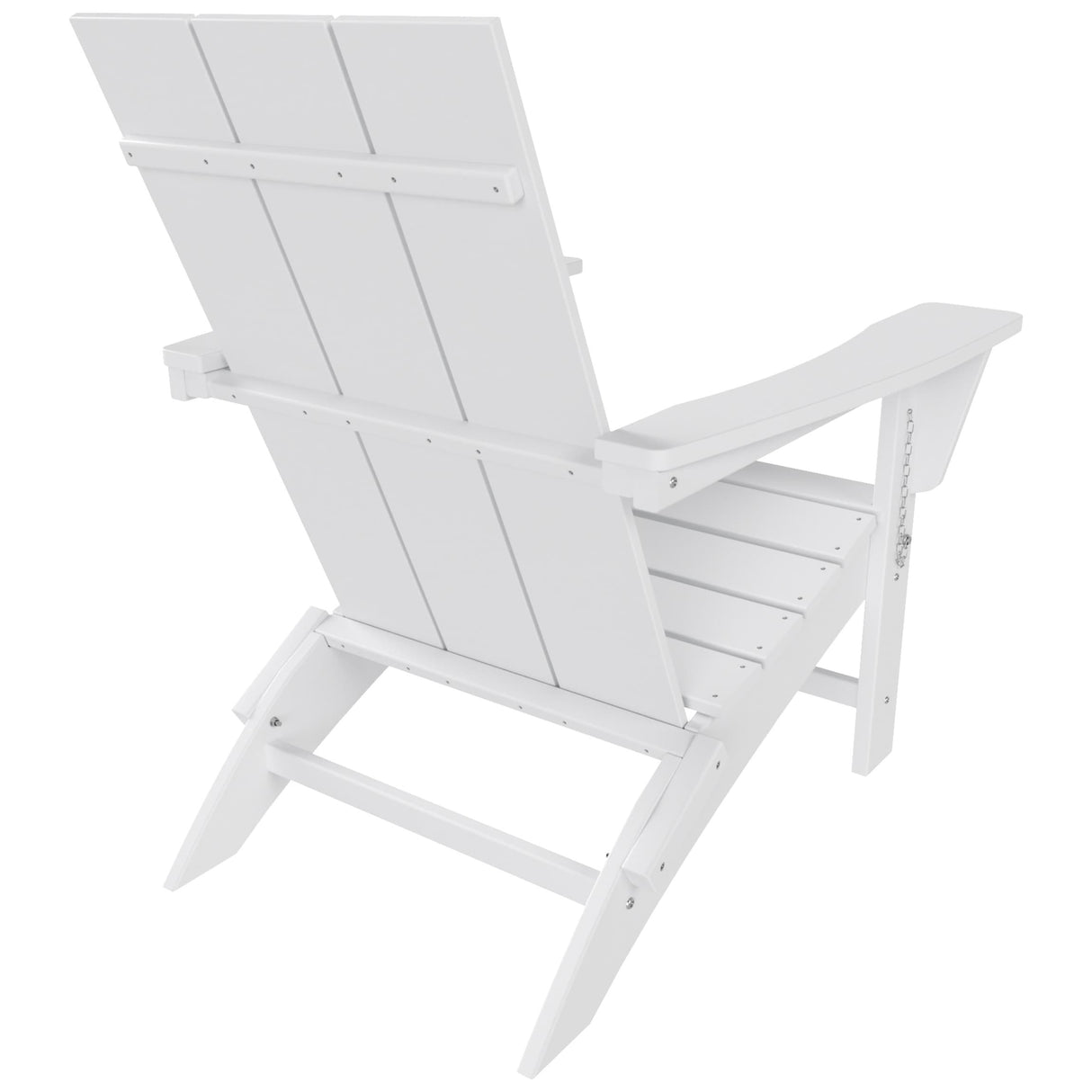 Polytrends Shoreside Modern Eco-Friendly All Weather Poly Folding Adirondack Chair