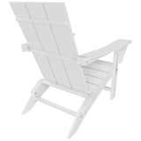 Polytrends Shoreside Modern Eco-Friendly All Weather Poly Folding Adirondack Chair