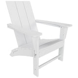 Polytrends Shoreside Modern Eco-Friendly All Weather Poly Folding Adirondack Chair