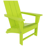 Polytrends Shoreside Modern Eco-Friendly All Weather Poly Folding Adirondack Chair