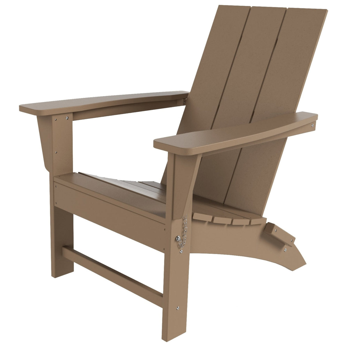 Polytrends Shoreside Modern Eco-Friendly All Weather Poly Folding Adirondack Chair