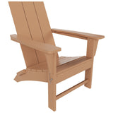 Polytrends Shoreside Modern Eco-Friendly All Weather Poly Folding Adirondack Chair