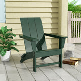 Polytrends Shoreside Modern Eco-Friendly All Weather Poly Folding Adirondack Chair