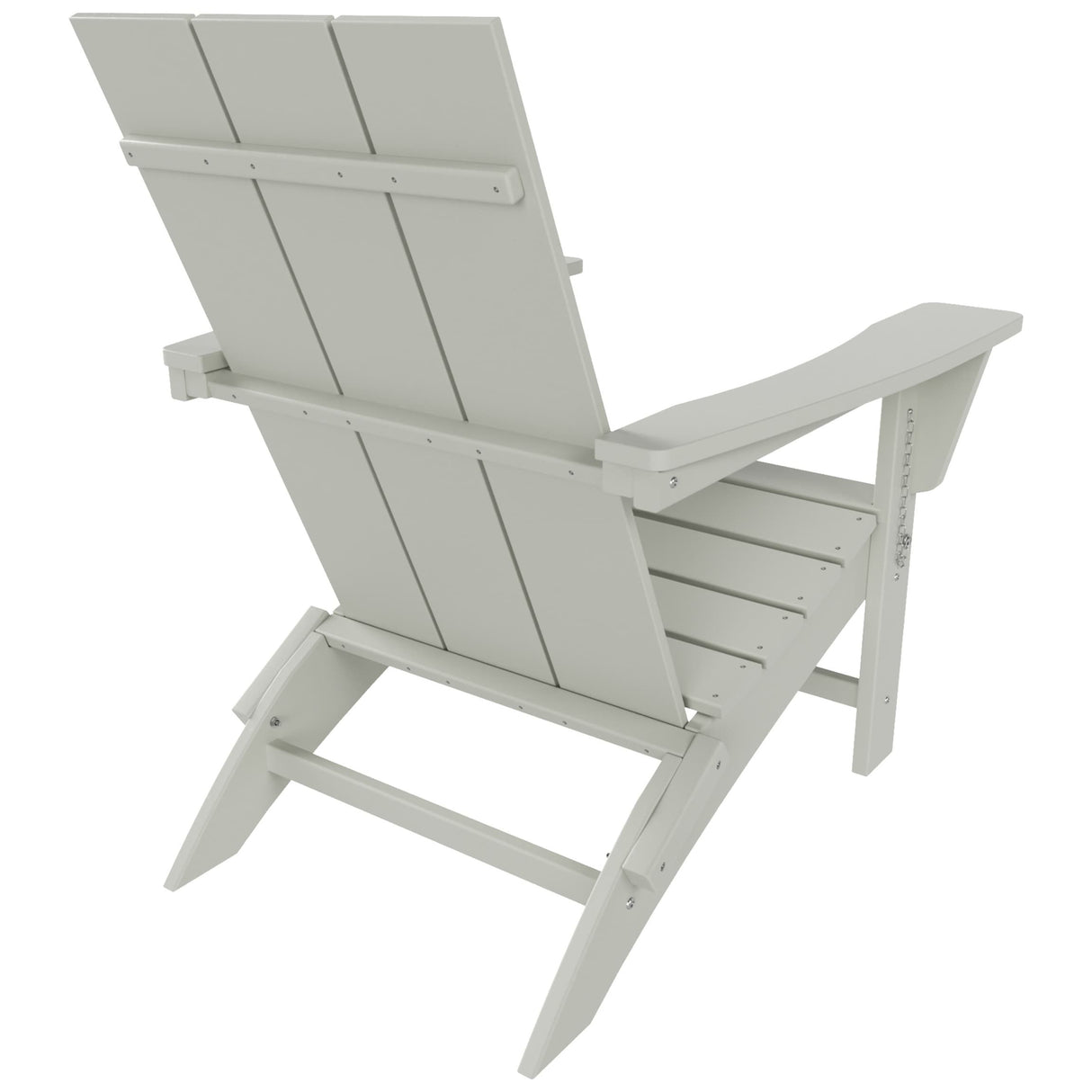 Polytrends Shoreside Modern Eco-Friendly All Weather Poly Folding Adirondack Chair