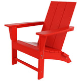 Polytrends Shoreside Modern Eco-Friendly All Weather Poly Folding Adirondack Chair