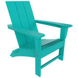 Polytrends Shoreside Modern Eco-Friendly All Weather Poly Folding Adirondack Chair