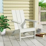 Polytrends Shoreside Modern Eco-Friendly All Weather Poly Folding Adirondack Chair