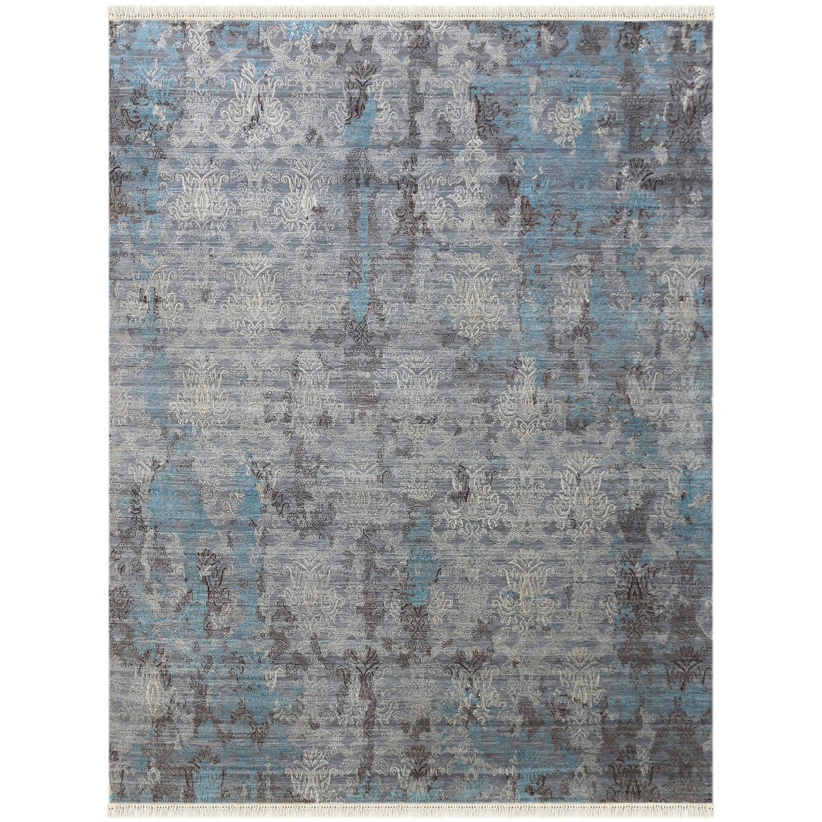 Persian Silver Rugs Pearl Persian Area Rug in Silver Sand and Blue - 2' x 3' – Overstock