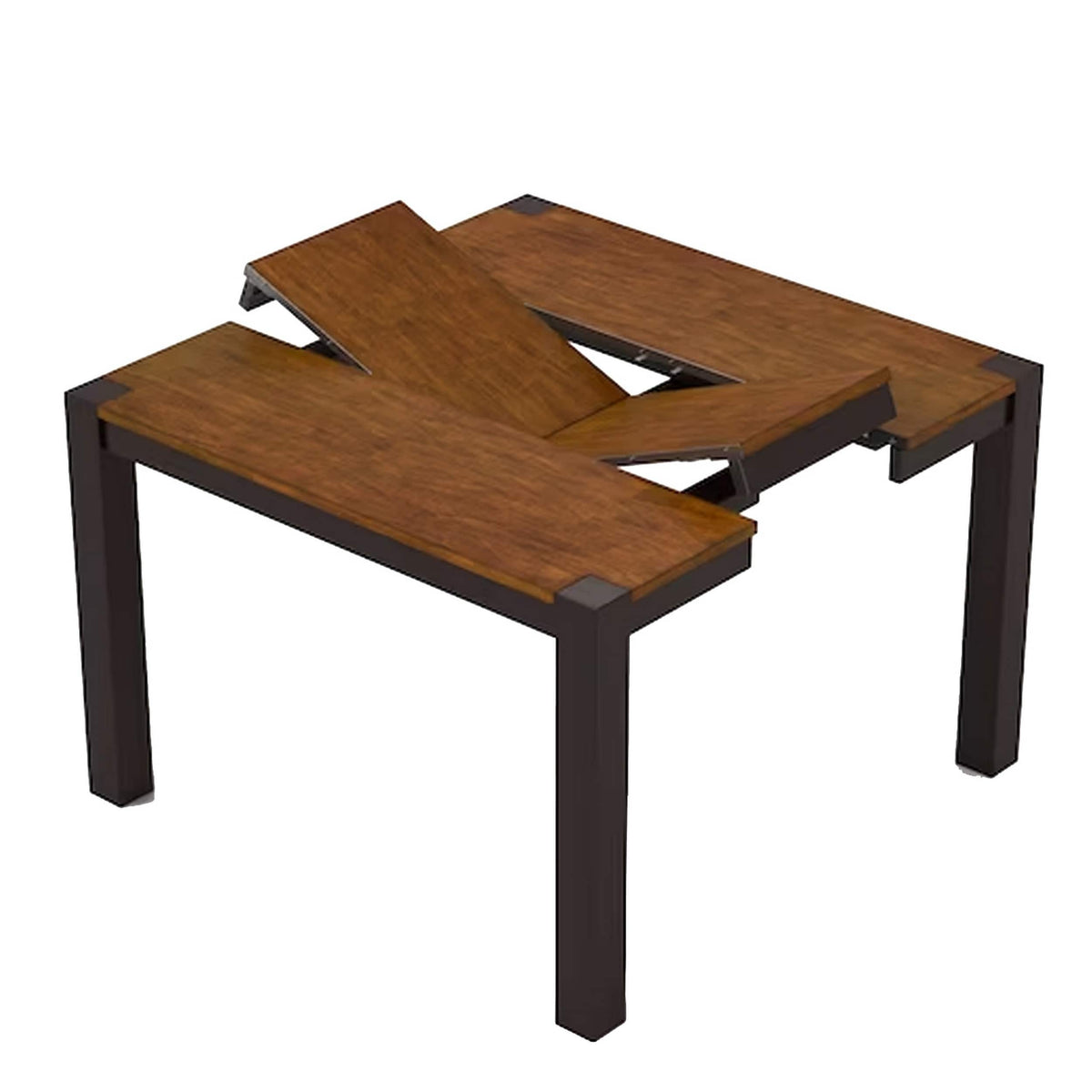 Extendable Counter Top Reid 36-54 Inch Extendable Counter Height Table, Brown Top, Espresso F ...